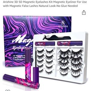 Magnetic eye lashes and eyeliner kit